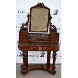 Mahogany Duchess style dressing table,.