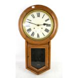 Early 20th century mahogany cased wall clock,.