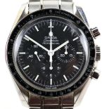 Omega Gentlemen's reference 3570500 Speedmaster Professional, wristwatch, the signed black dial with