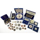 S Roberts RTR National service medal, other commemorative items and a small group of mostly