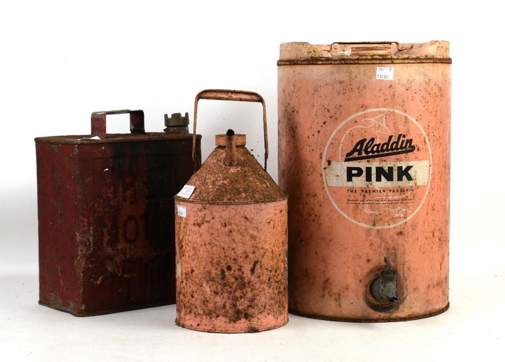 Aladdin Pink Paraffin tin, Shell petrol and various other similar tins (6 in lot).