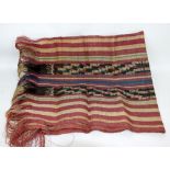 Mid 20th century Tribal wrap Ikat Selendang woven from wild Orchid Kalimantan Borneo, Indonesia.