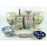 Capodimonte and other decorative china and glass.