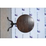 19th century oak tilt-top table,.