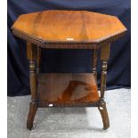 Early 20th century lamp table and another.