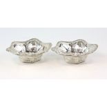 Pair of Chester silver pierced Bon Bon/nut dishes by James and William Deakin.