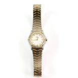 Ebel Reference 1057902 Ladies wristwatch with18ct yellow gold and diamond set bezel, surmounted by 5