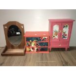 DRESSING MIRROR MINI CHEST AND MINI PRESS PINK