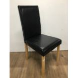 4X FAUX LEATHER DINING CHAIRS