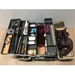 FISHERMANS TACKLE BOX AND CONTENTS