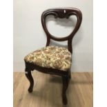 A SET OF 3 ANTIQUE BALLOONBACK CHAIRS