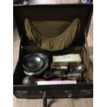 A VINTAGE CASE AND CONTENTS