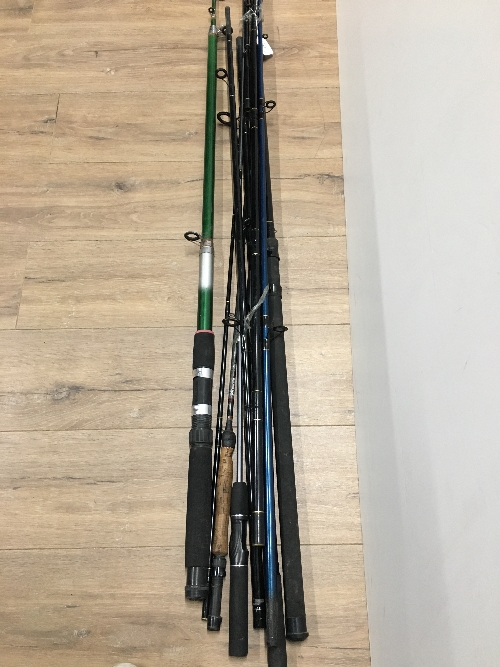 A BUNDLE OF FISHING RODS