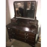 LATE 19th CENTURY DRESSING TABLE BEVELLED MIRROR