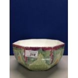 NEW HALL LUSTRE OCTAGONAL BOWL (HAIRLINES)