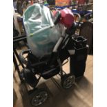 A BABY PRAM AND PLAY PEN AND 2 OTHERS