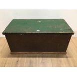 ANTIQUE WOODEN BLANKET BOX