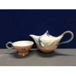 FRANZ PORCELAIN FIGURAL TEAPOT AND CUP