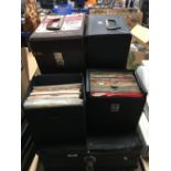 6 BOXES OF SINGLES RECORDS