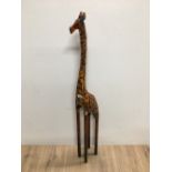 A METAL GIRAFFE ORNAMENT