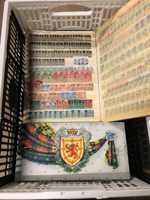 A BOX OF VARIOUS STAMPS