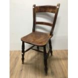 A PAIR OF ANTIQUE KITCHEN CHAIRS
