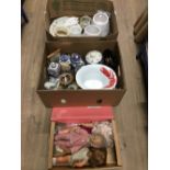 2 BOXES OF ASSORTED WARE INCLUDING RINGTONS