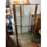 CIRCULAR GLASS DISPLAY STAND 124CM HIGH