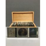 BOX OF FINE SLIDES OF CLASSICAL STATUES ETC