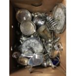 LARGE LOT OF EPNS CUTLERY AND DISHES ETC