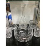 6 PIECES CRYSTAL AND GLASS