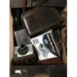 BOX OF VINTAGE CAMERAS