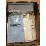 1 BOX OF MENS VINTAGE PIERRE CARDIN SHIRTS LOAKE SHOES
