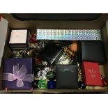 BOX OF ASSORTED COSTUME JEWELLERY