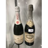 2 BOTTLES OF CHAMPAGNE MOET CHANDON AND GRAND MOUSSEUX