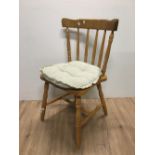 PAIR OF RUBBERWOOD COUNTRY KITCHEN CHAIRS
