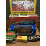 QUANTITY OF BOXED DIE CAST VEHICLES AND ROAD SIGNS