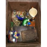 1 BOX OF ASSORTED WARE INCLUDING ONYX ITEMS ETC
