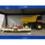 TONKA TRUCK AND A MODEL PADDLE STEAMER