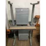 2 SMALL OFFICE TABLES AND FILING DRAWERS