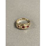 18ct RUBY/DIAMOND RING