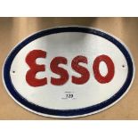 CAST METAL OVAL ESSO SIGN