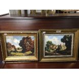 PAIR OF VINCENT SELBY OIL PAINTINGS COTTAGES