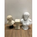 EMPEROR AND ALEXANDER FIGURE BUST WITH 1 STAND