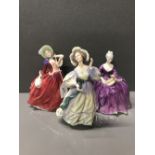 3 ROYAL DOULTON LADIES CHARLOTTE AND GRAND MANNER AND AUTUMN BREEZES