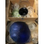 2 BOXES OF ASSORTED GLASSWARE