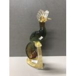 BAROVIER TOSO MURANO GOLDFLECK ITALIAN ART GLASS BIRD