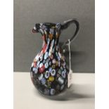 FRATELLI TOSO MURANO MILLEFIORI MOSAIC JUG