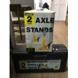 HYDRAULIC TROLLEY JACK AND AXLE STANDS