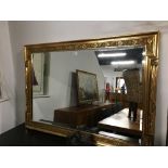 LOVELY REGENCY STYLE OVERMANTLE BEVELLED MIRROR 128CM WIDE